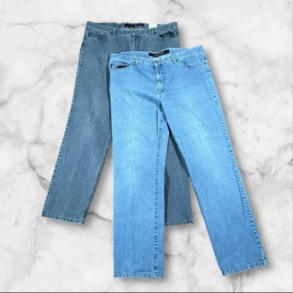 Set Of 2 Alberto Tommy Stretch Ring Jeans Mens Size 60/‎ USA 44 Inseam 33 In